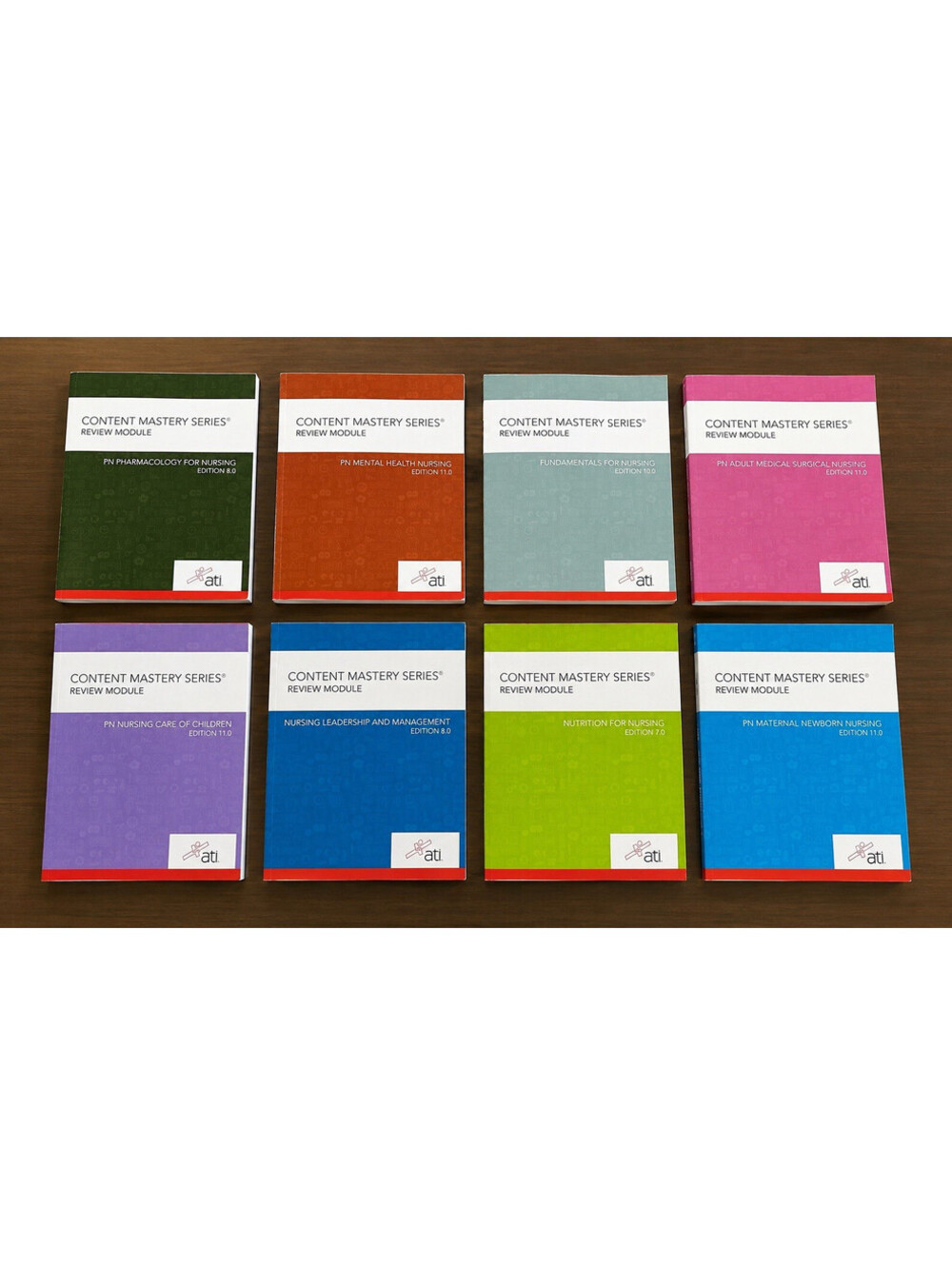ATI Content Mastery Series Review Module Nursing Study Guides Set, 8 Books